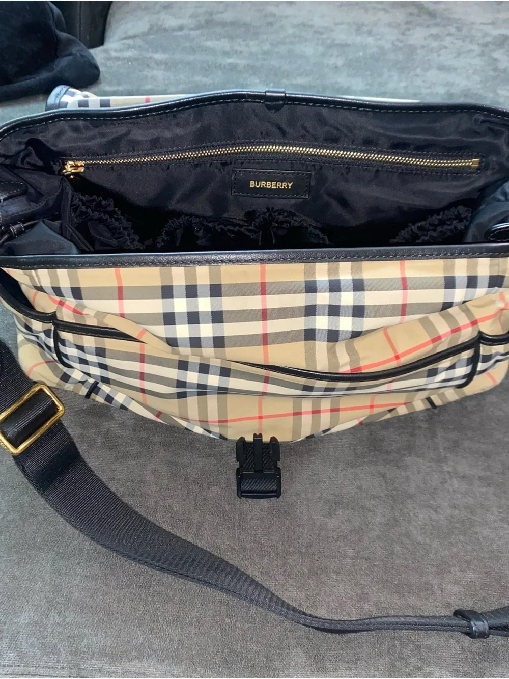 Authentic Burberry Check Diaper Bag